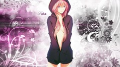 Text Plants hoodies pink hair long hair blue eyes sparkles 