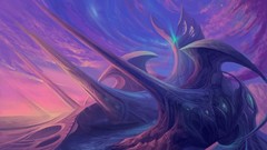 Text purple science fiction futuristic