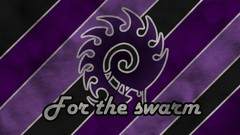 Text purple Zerg stripes video games starcraft ii