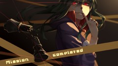 Text red eyes long hair anime girls vocaloid green hair chess 