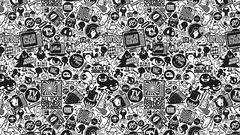 Text retro grayscale artwork