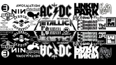 Text Rock Music monochrome