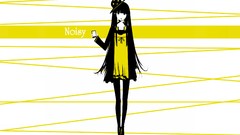 Text Shoes dress white background hats lines long hair anime 