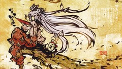 Text Shoes plates white hair red eyes Ribbons sitting pants 