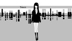 Text Shoes tie shirts jackets skirts long hair anime girls hair 