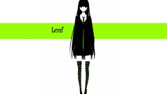 Text Shoes tie white background shirts jackets long hair anime 