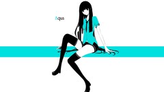 Text Shoes tie white background sitting shirts skirts smiling 