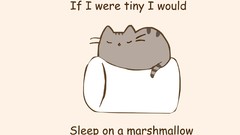 Text simple cats paintings phrase marshmallow minimalistic 