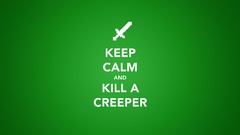 Text simple Green minecraft creeper minimalistic Keep Calm and