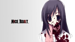 Text surprise blood scarfs anime girls crying school days 