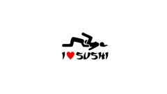 Text sushi white background funny