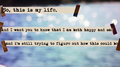 Text Tape sadness happiness bokeh blurred background Quotes The 