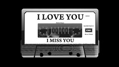 Text Tape Typography black background I Love You studio 