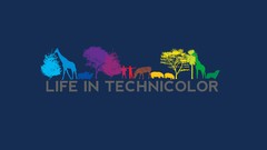 Text Technology blue background minimalistic