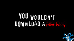 Text Textures killer Bunnies