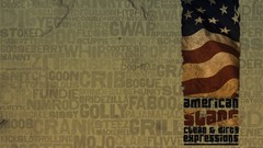 Text Typography American Flag writing