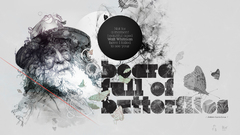 Text Typography beard artwork