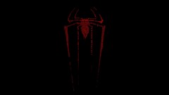 Text Typography black background Spider-Man minimalistic 
