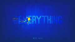 Text Typography blue background minimalistic Simple Background 