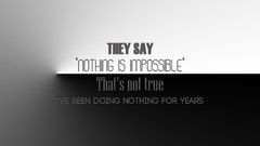 Text Typography funny impossible is nothing