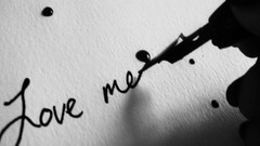 Text Typography grayscale ink blot