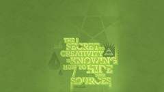 Text Typography green background Albert Einstein Quotes