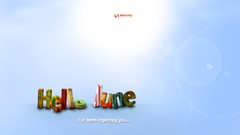 Text Typography hello multicolor june