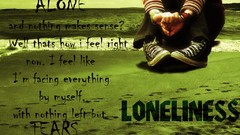 Text Typography lonely