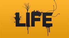 Text Typography orange background