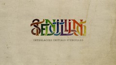 Text Typography Simple Background stencil