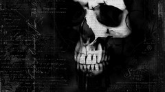 Text Typography skulls artwork