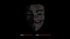 Text Typography V for Vendetta Anonymous minimalistic 