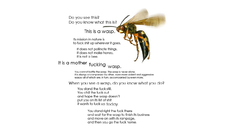 Text Typography wasp