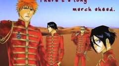 Text uniforms bleach kurosaki ichigo kuchiki rukia deserts 