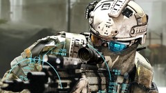 Text War weapons Guns ghost armor soldier ghost recon futuristic