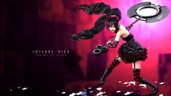 Text weapons dress tie red eyes long hair boots hatsune miku 