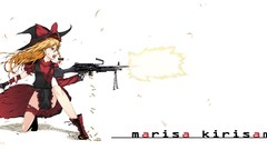 Text weapons Guns dress white background hats fangs red eyes 