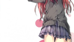 Text white background circles Cameras schoolgirls bows skirts 