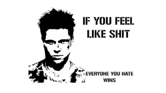 Text white background Fight Club monochrome tyler durden