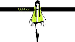 Text white background jackets skirts smiling long hair anime 