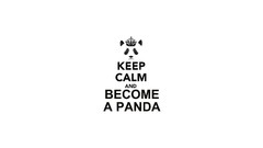 Text white background keep calm Simple Background panda bears 