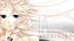 Text white hair faces long hair anime girls blue eyes green 