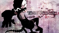 Text white hair mechanical Spotted hoodies anime girls strength 