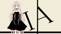 Text wings dress gloves blondes long hair braids vocaloid black 