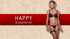 Text woman Twitter happy blondes lingerie