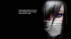 Text woman Typography faces blurred scarfs Quotes