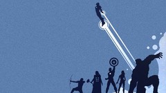 Textures abstract blue background silhouettes thor captain 