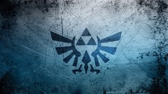 Textures blue abstract metal grunge the legend of zelda logos 