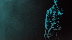 Textures blue dark Men light Guns soldiers silhouettes