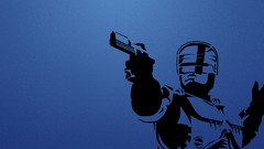 Textures blue Robocop minimalistic